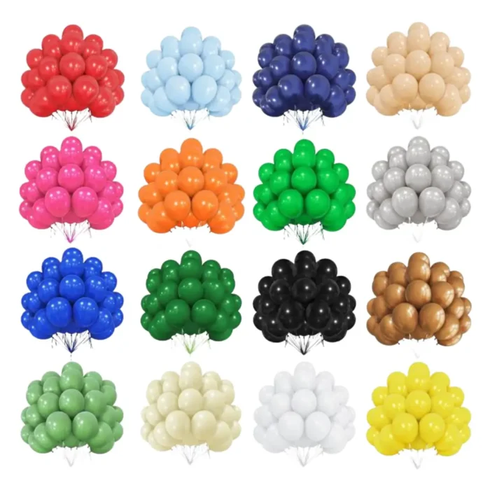 Single Colour Latex Balloons Pack of 25