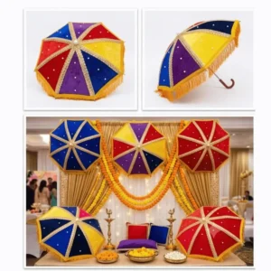 Velvet Multi colour Umbrlla Welding Decor Umbrella