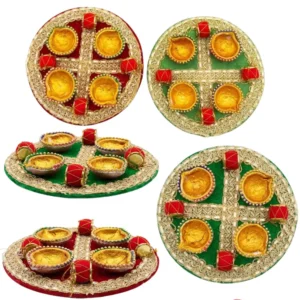 Velvat Mehndi plate 2 Royal Velvet Handcrafted Mehndi & Mayun Rasam Plates