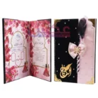 Premium Nikah Nama Set with Feather Pen – Black & Blush Pink Wedding Nikah Book